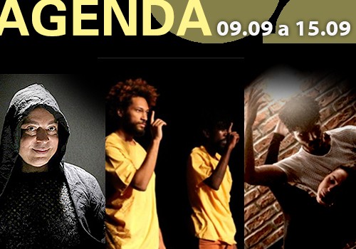 Imagens editadas: CCOM Funarte. Detalhes dos espetáculos da programação: “Iago, o elogio da vingança”, na Funarte MG (Crédito: Divulgação); 'Naízes' , da Coletivando Cia de Dança, na Sala Renée Gumiel - Complexo Cultural Funarte SP - (Foto: Mare Braga/Div