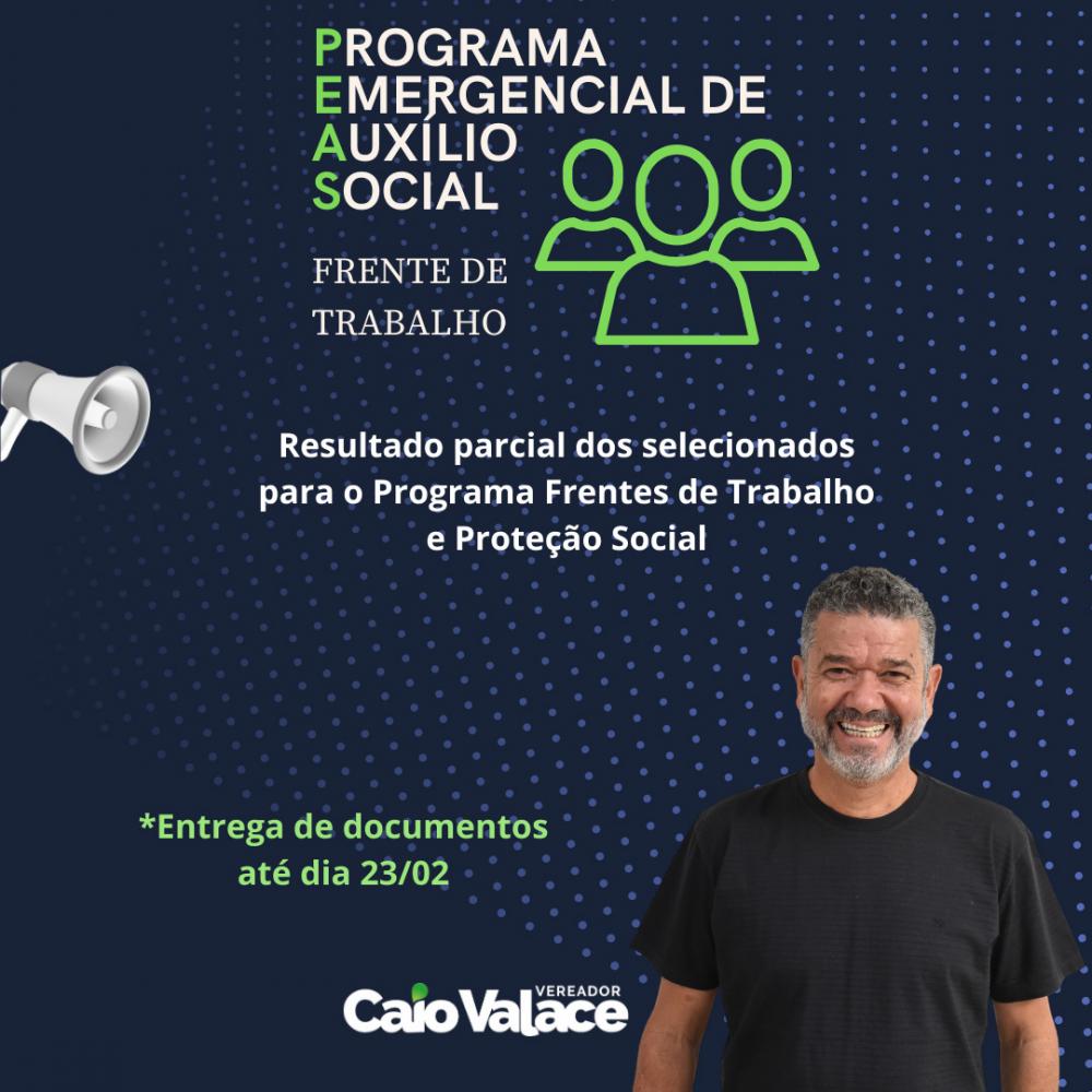 37 pessoas são selecionadas para o Programa Emergencial de Auxílio Social