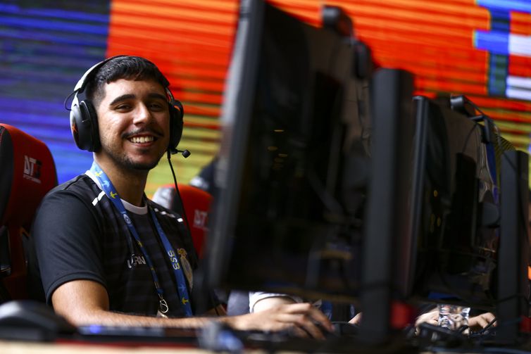 Cassiano de Góes, atleta de e-sports e participante dos Universitários Brasileiros (JUBs). -Marcelo Camargo/Agência Brasil