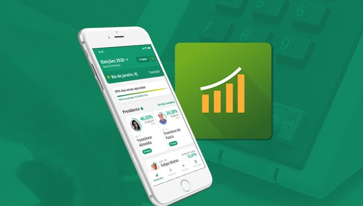 Eleitor pode acompanhar a apuração com o app Resultados